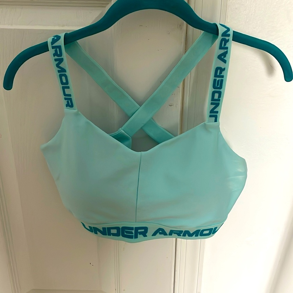 Under Armour blue sports bra in a size Large!